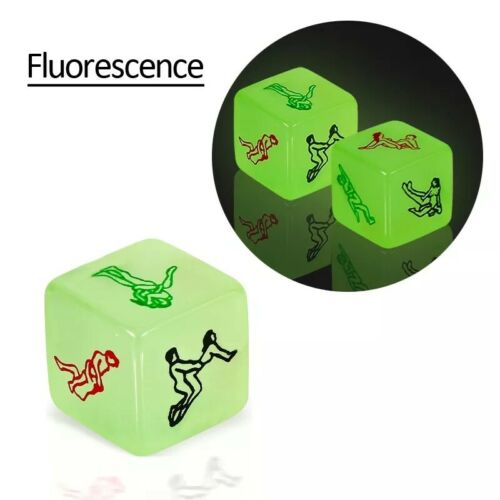 Dado con POSIZIONI KAMASUTRA fluorescente NUBILATO CELIBATO SPOSI GIOCO EROTICO