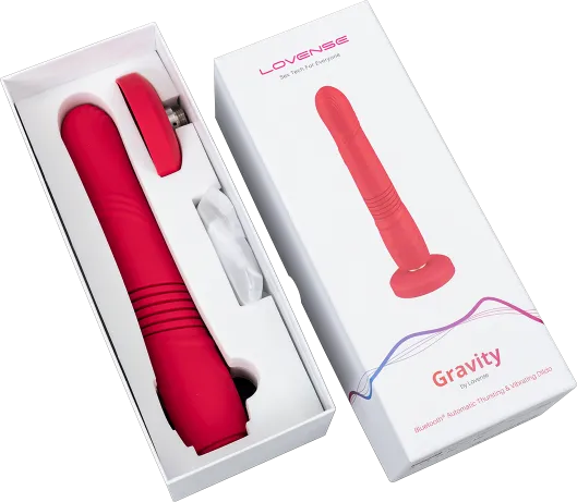 Dildo Vibrante a spinta automatico controllato da app Lovense Gravity