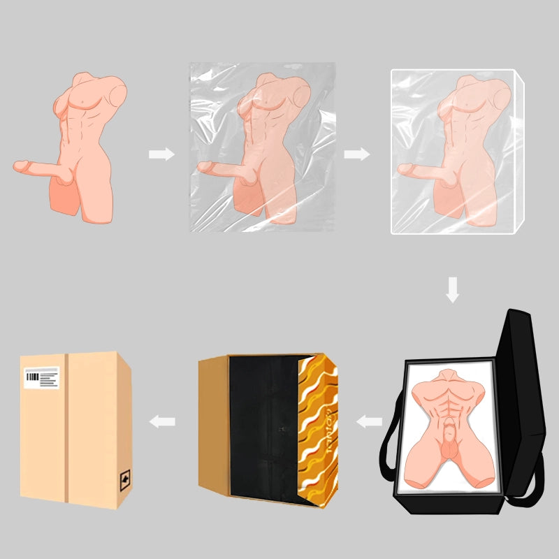 Mark busto uomo Bambola del Sesso Sex Doll Realistica Torso Maschile 15,3 kg Tantaly Sex Doll